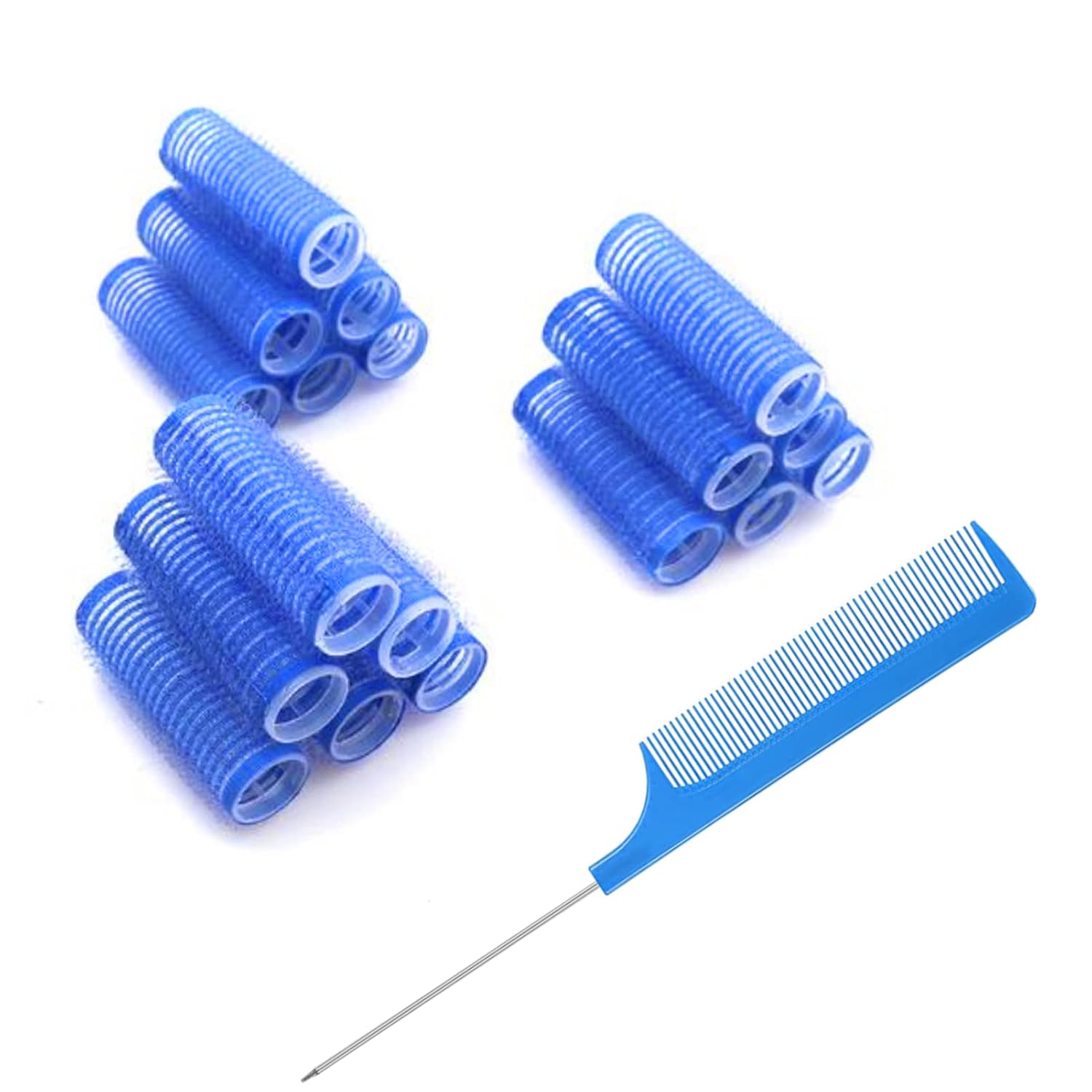 Self-Grip Small Curlers with Rat Tail Comb for Precision Styling