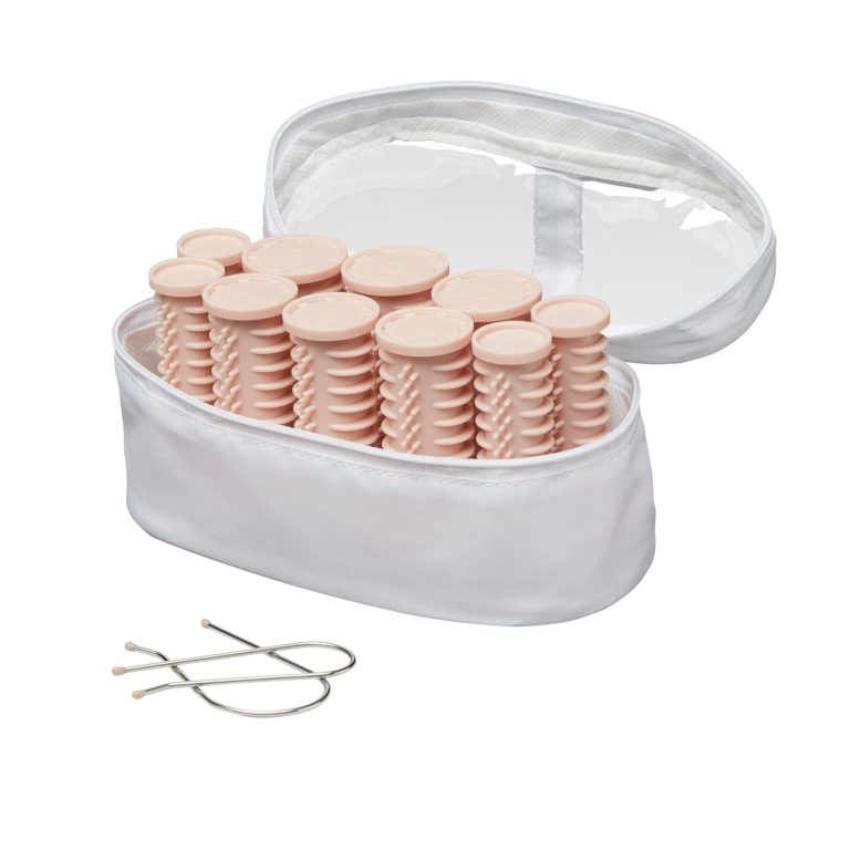 20-Piece Vintage Brush Rollers with Plastic Pins for Small Curls