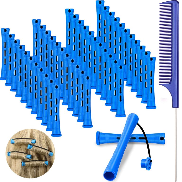 24-Piece Self-Grip Roller Set with Oversized Clips and Storage Bag