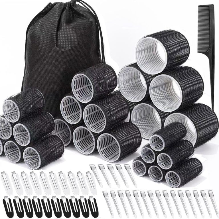 66-Piece Heatless Roller Set with Clips and Comb