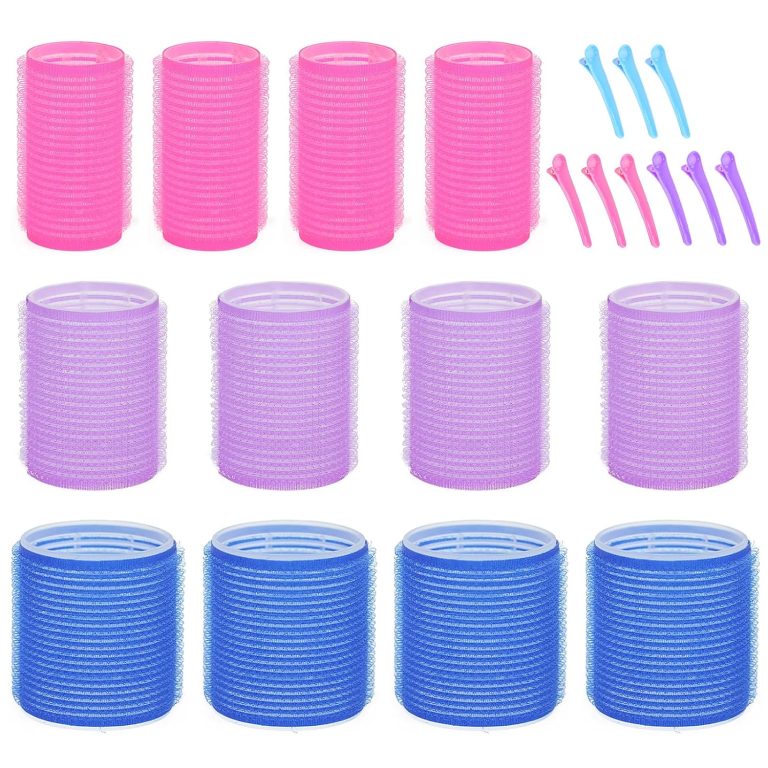 12-Piece Self-Grip Roller Set with Jumbo, Large, and Standard Sizes