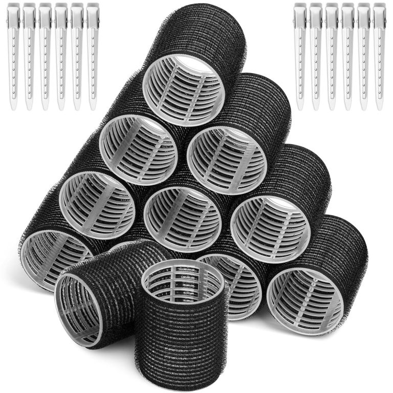 60-Piece Roller Set with 4 Sizes, Clips, Comb, and Storage Bag