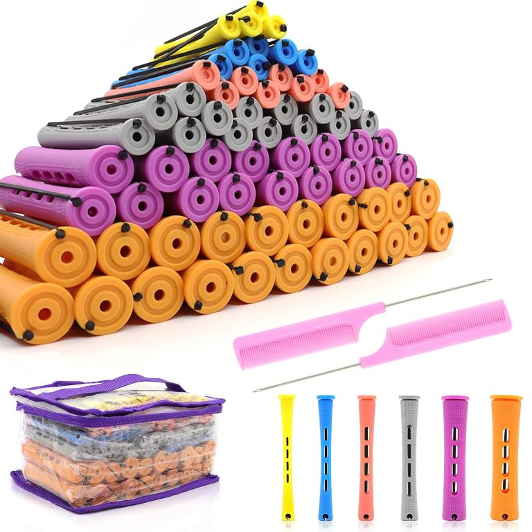 30-Piece Self-Grip Curler Set with Clips, Combs, and Travel Bag