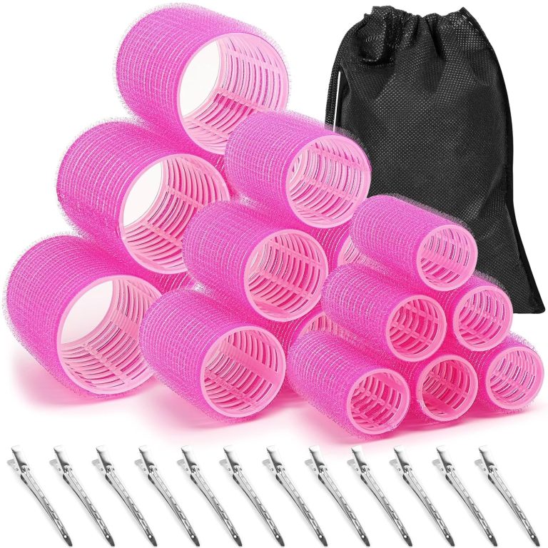 18-Piece Self-Grip Curler Set with Clips and Storage