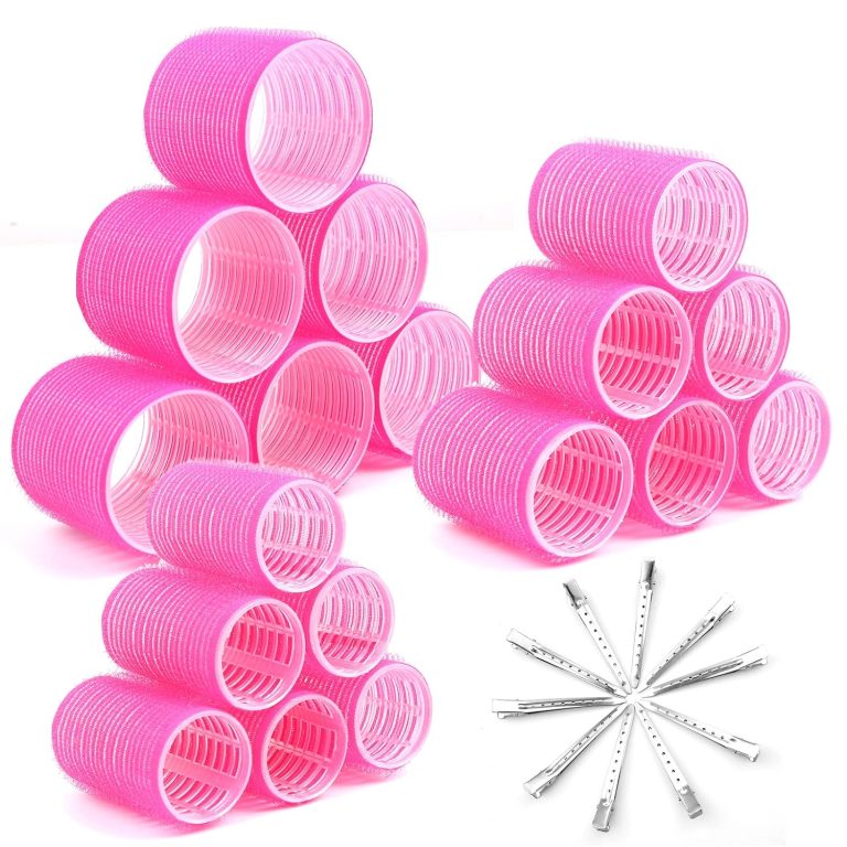 18-Piece Curler Set with Duckbill Clips for No-Heat Curls