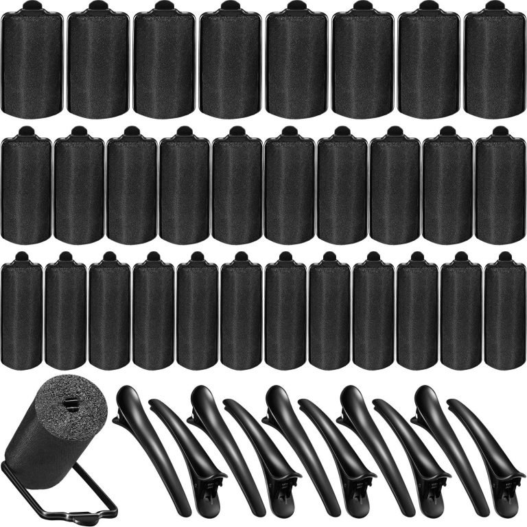 30-Piece Plastic Self-Grip Curlers for Heatless Styling