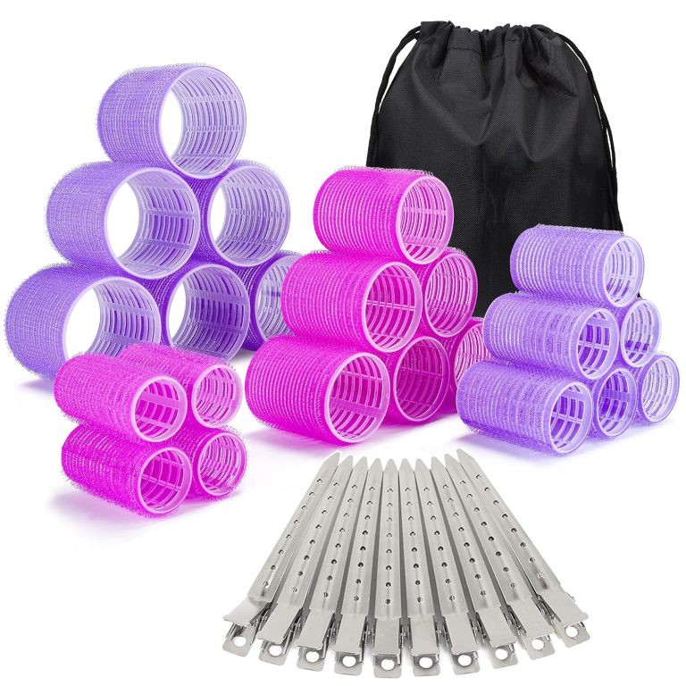 22-Piece Self-Grip Roller Set with Clips and Storage Bag